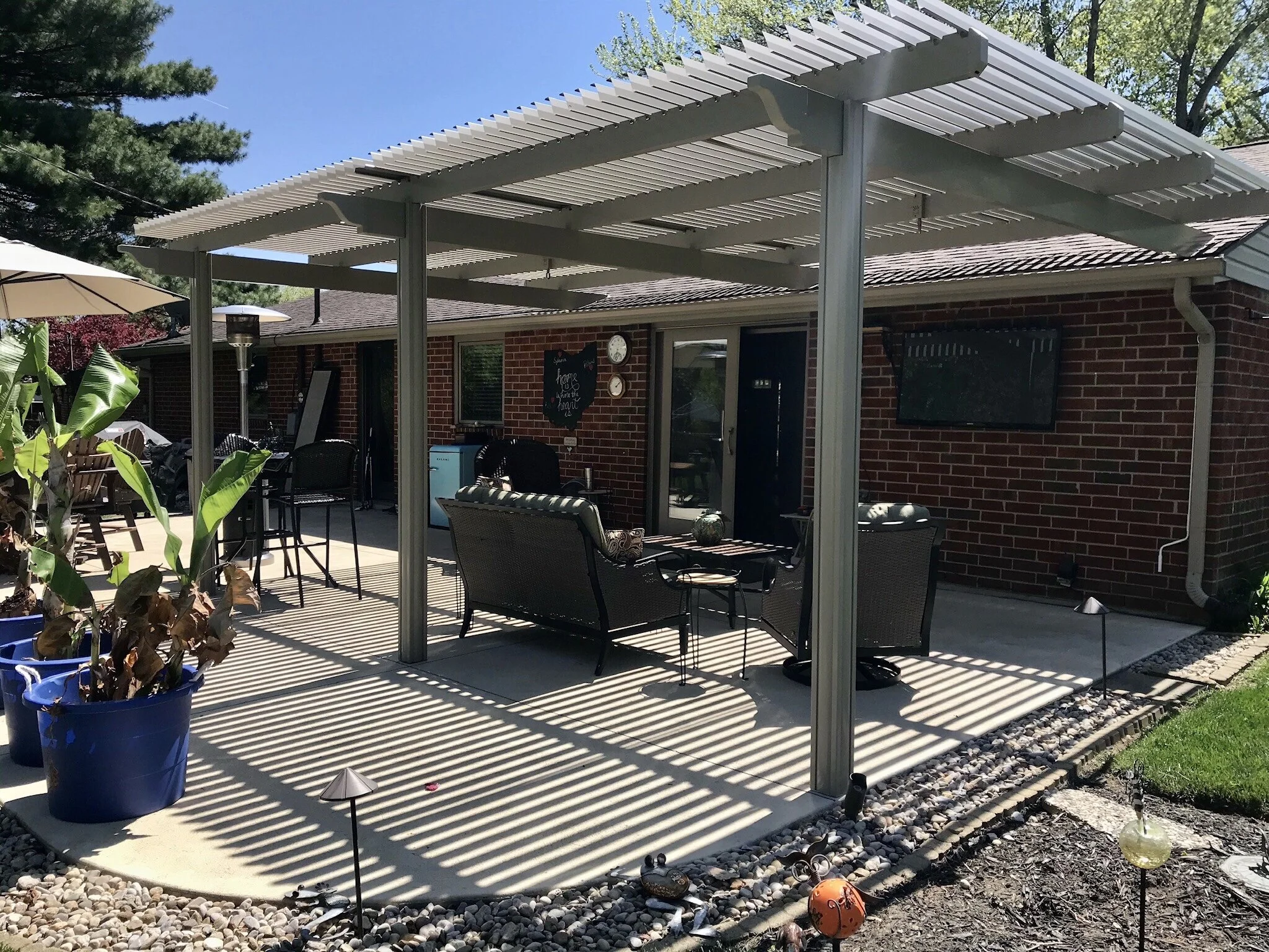 Solara Patio Covers Solara Pergola Louvered Roof in Dayton Ohio and