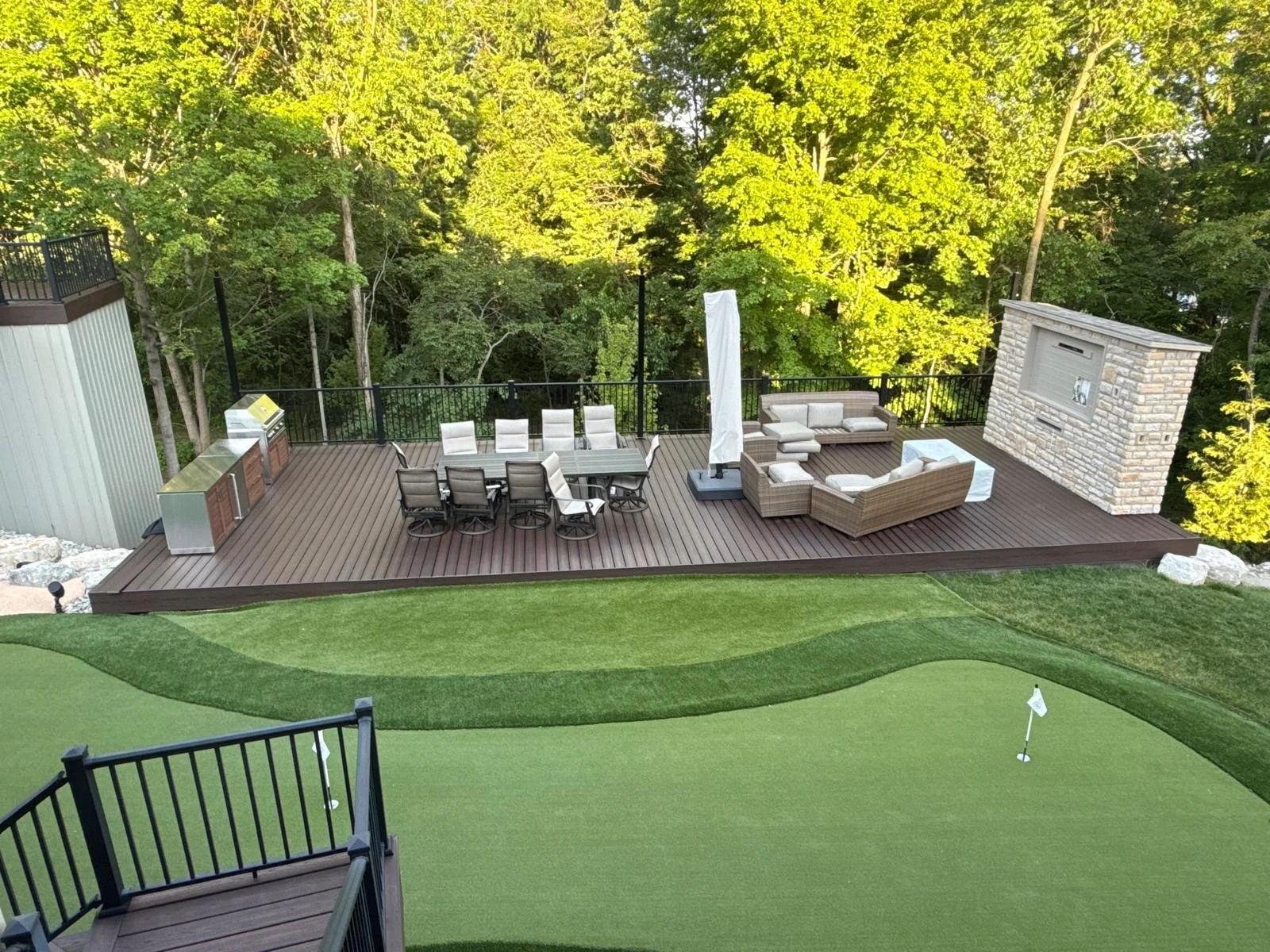 Backyard patio area behind a residential home before installation of a Solara patio cover