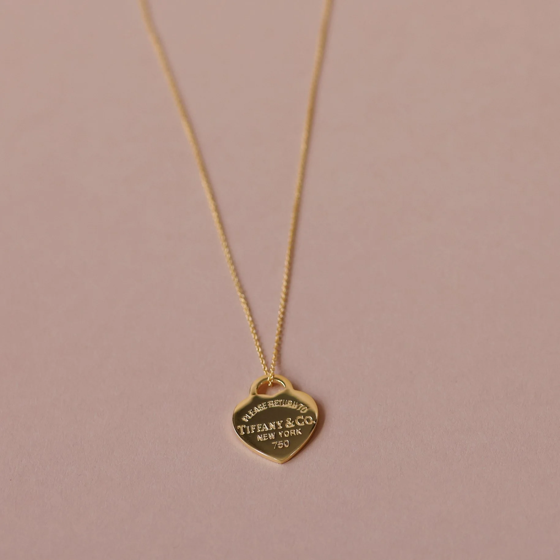 Repurposed Gold Heart Charm Necklace