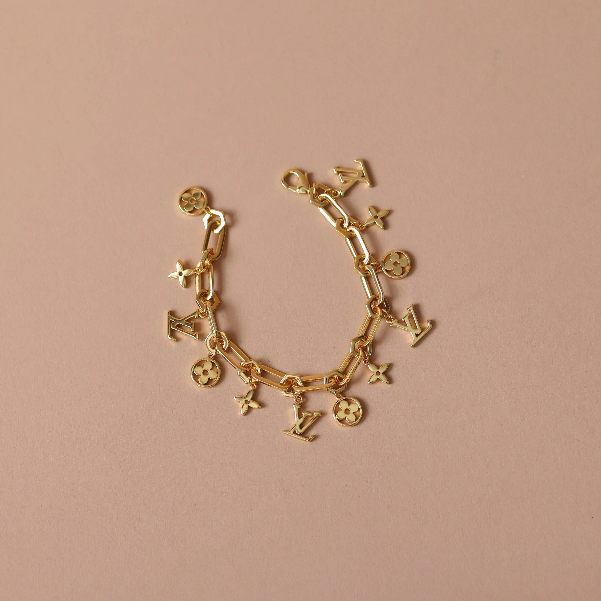 Repurposed Charm Paperclip Bracelet