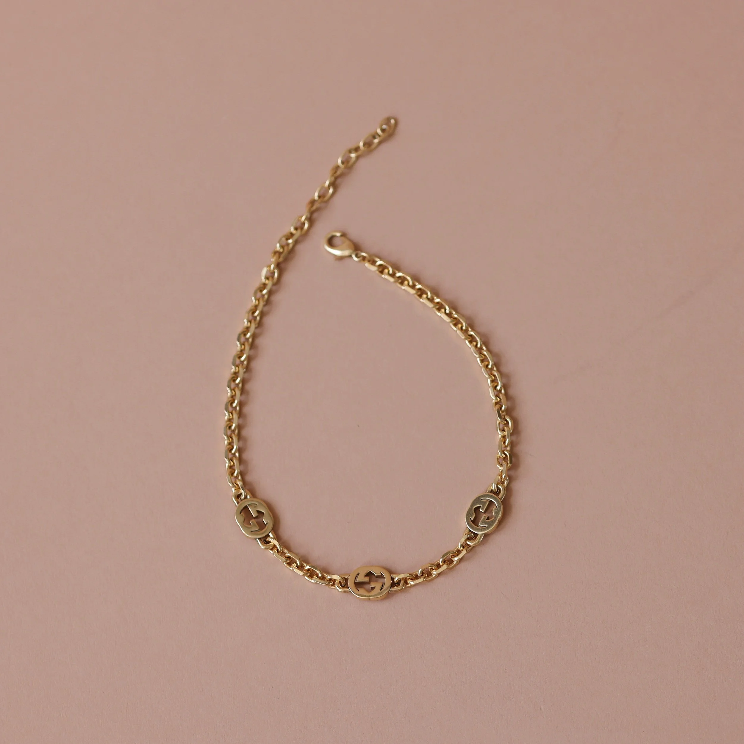 Repurposed Gucci Charm Layered Necklace