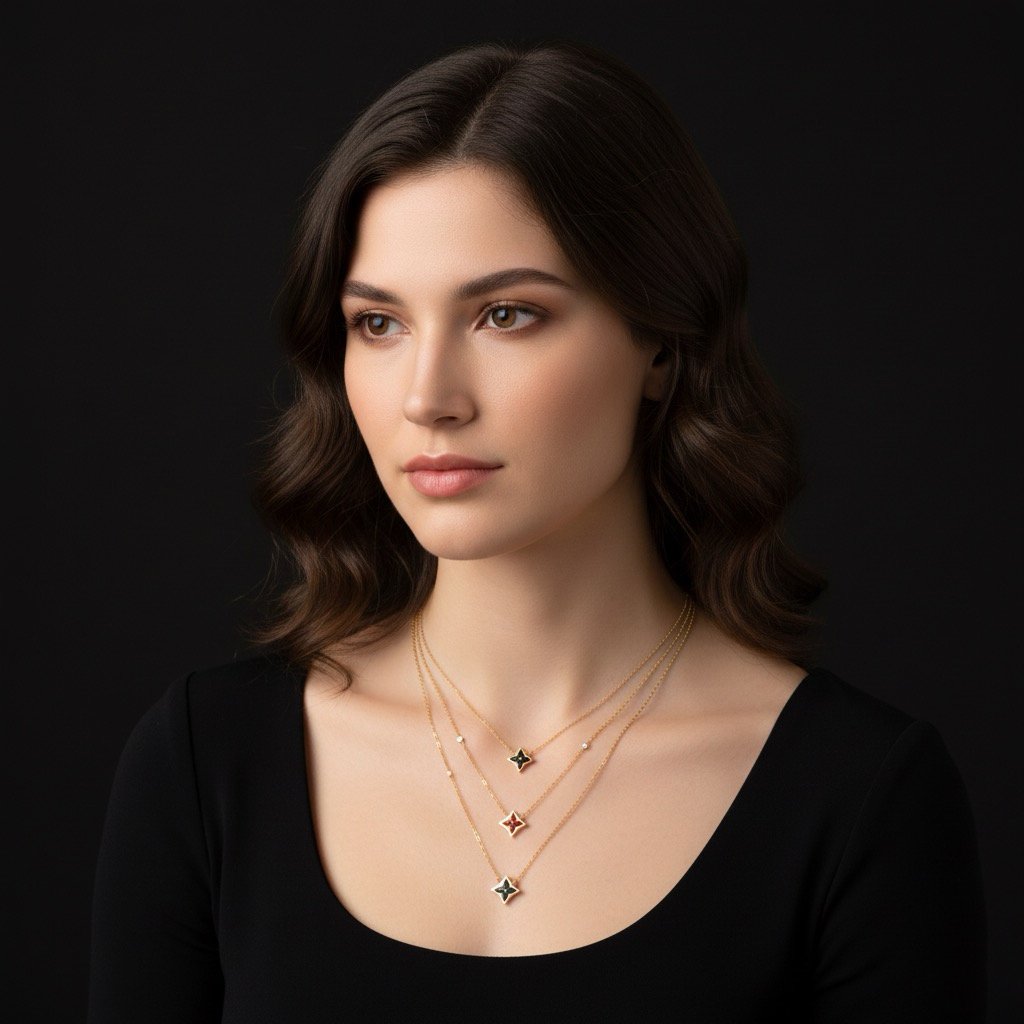 Repurposed LV Charm Necklace