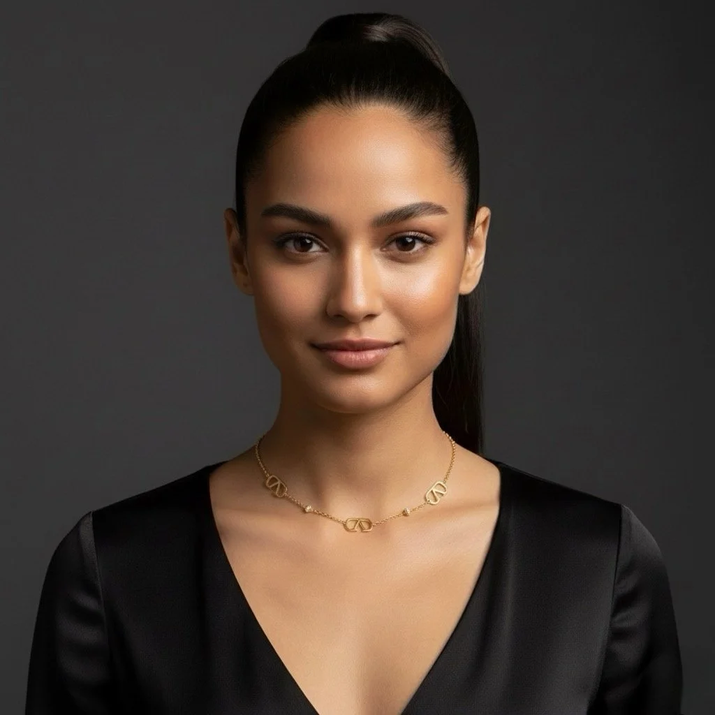 Repurposed Valentino Charm Necklace