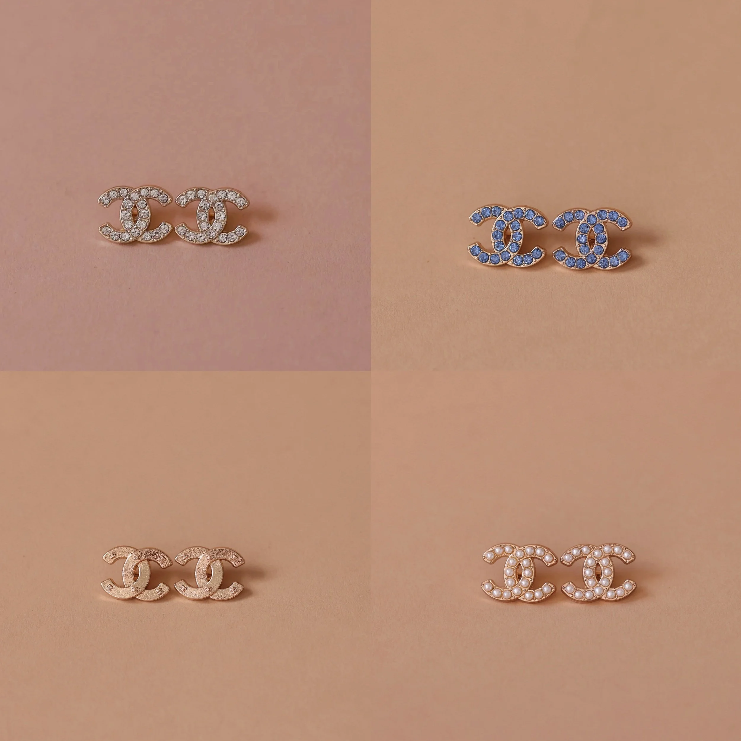 Repurposed Designer Button Classic Earrings