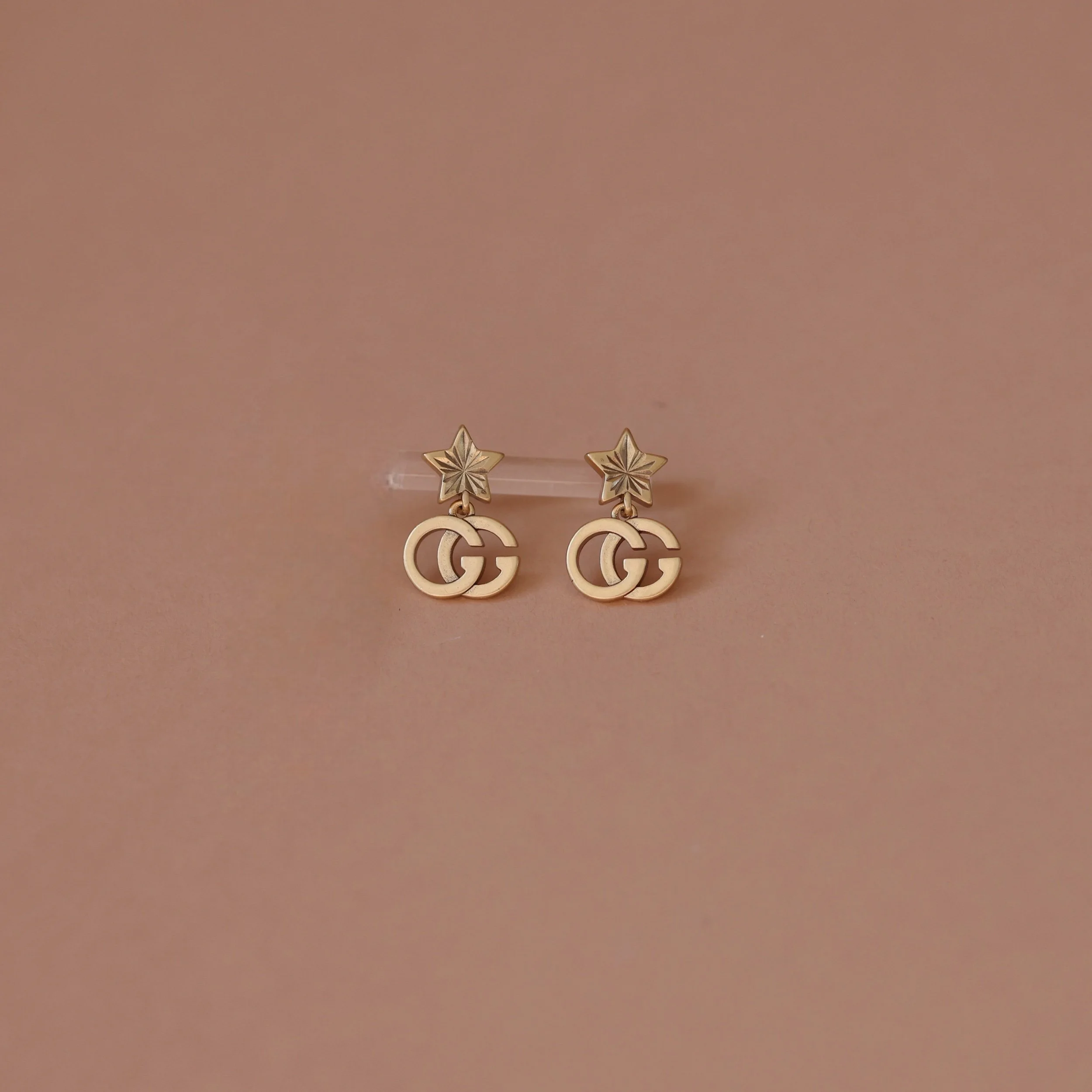 Repurposed Gucci Star Charm Earrings