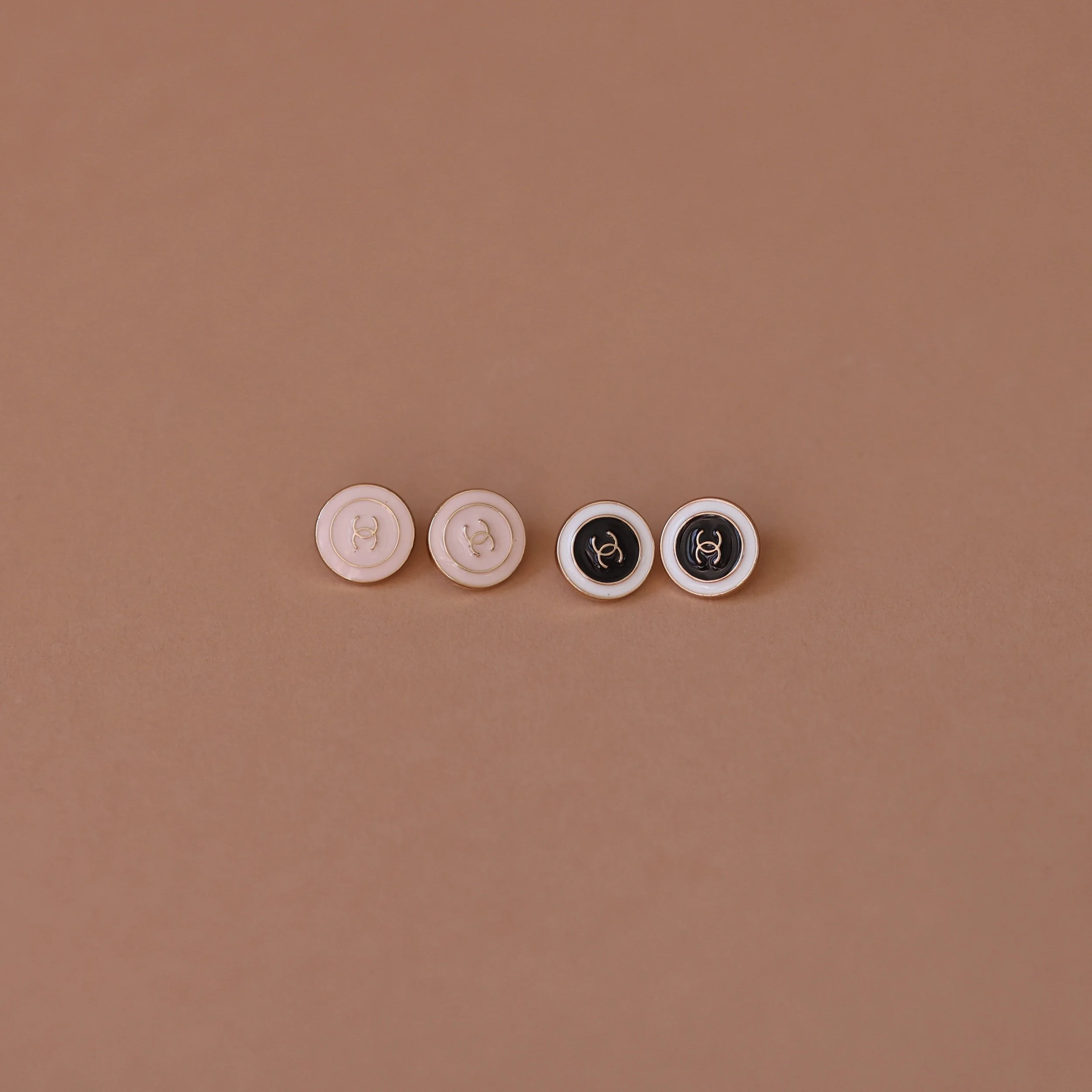 Repurposed Small Button Earrings