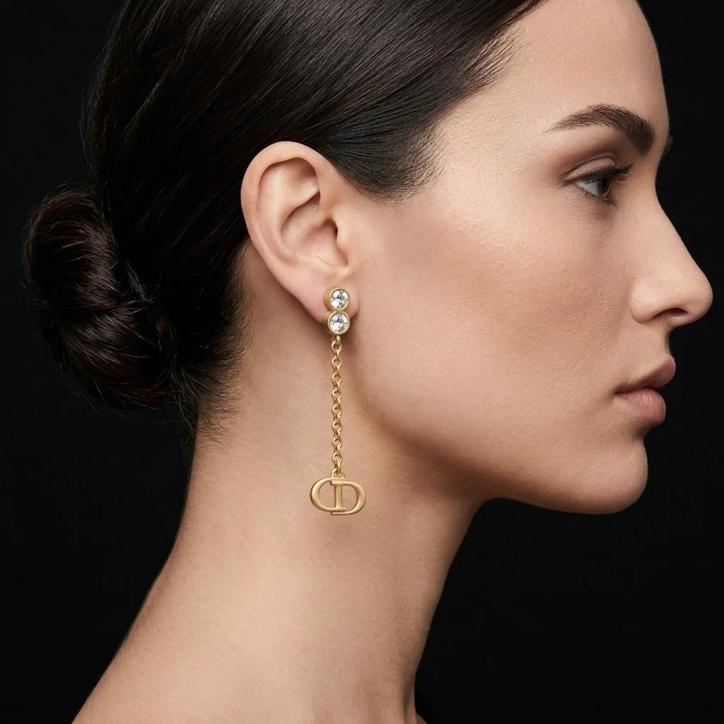 Repurposed CD Chain Drop Earrings