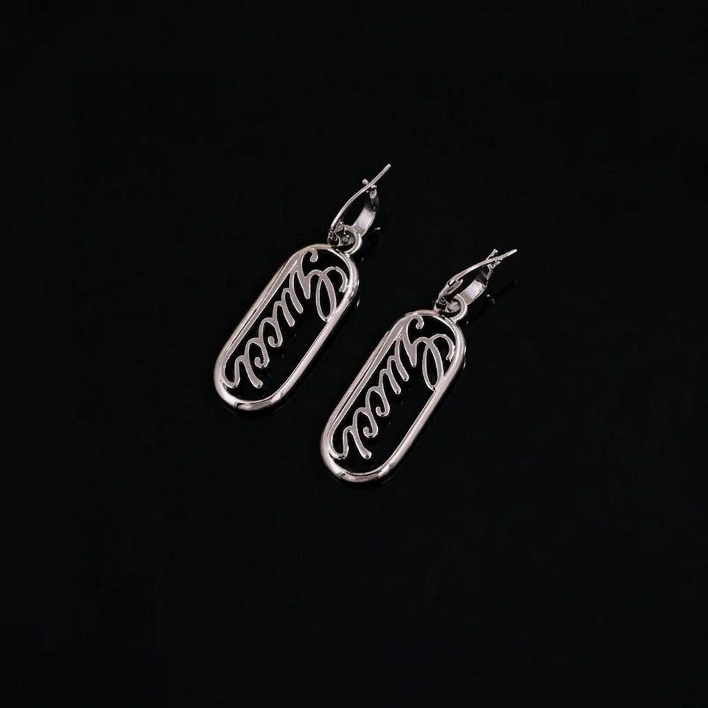 Repurposed Gucci Oval Charm Earrings