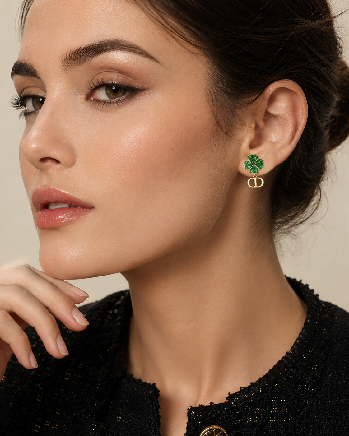 Repurposed Clover CD Charm Earrings