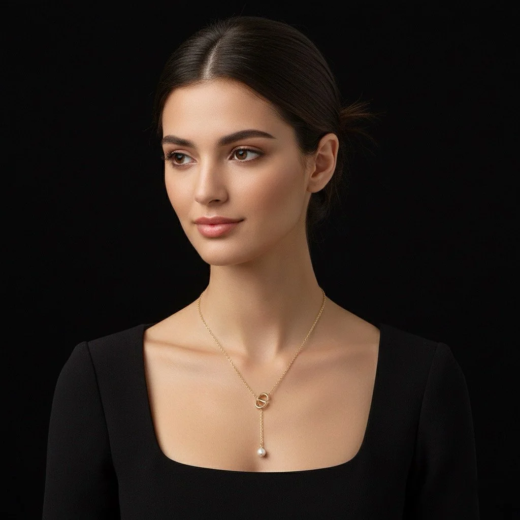 Repurposed CD Charm Loop Necklace