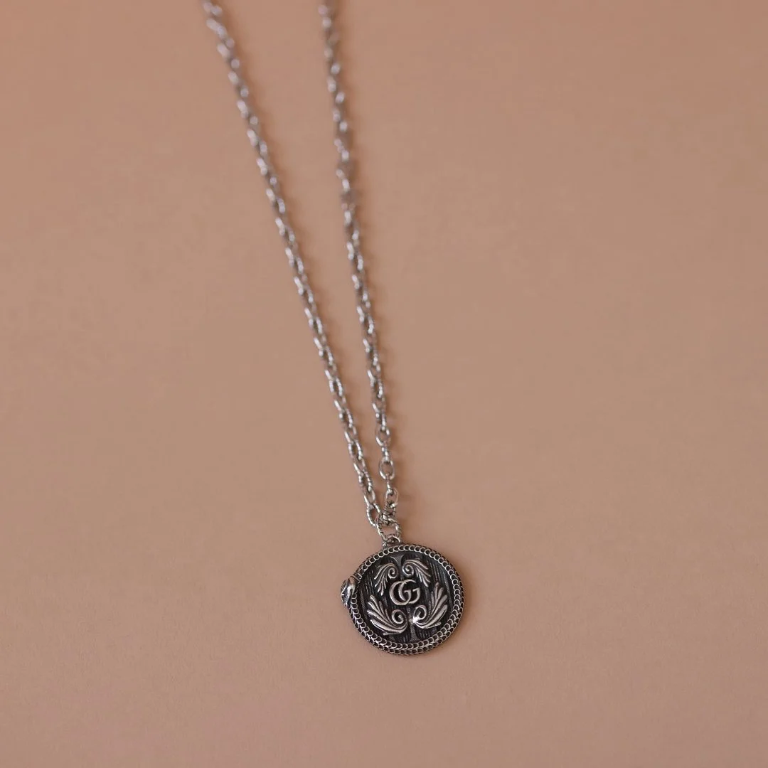 Repurposed Gucci Silver Charm Necklace