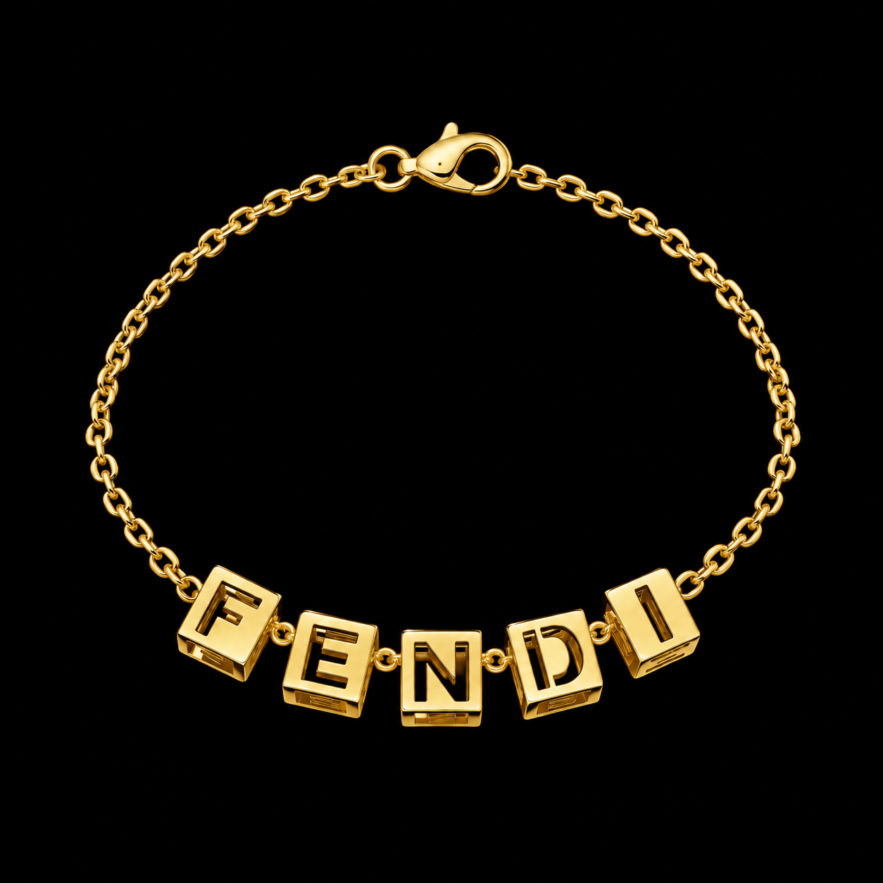 Repurposed Fendi Charm Bracelet