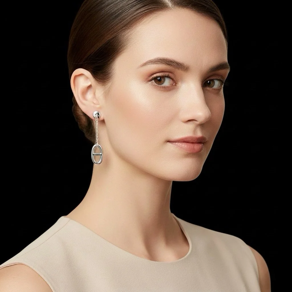 Repurposed  Charm Silver Dangle Earrings