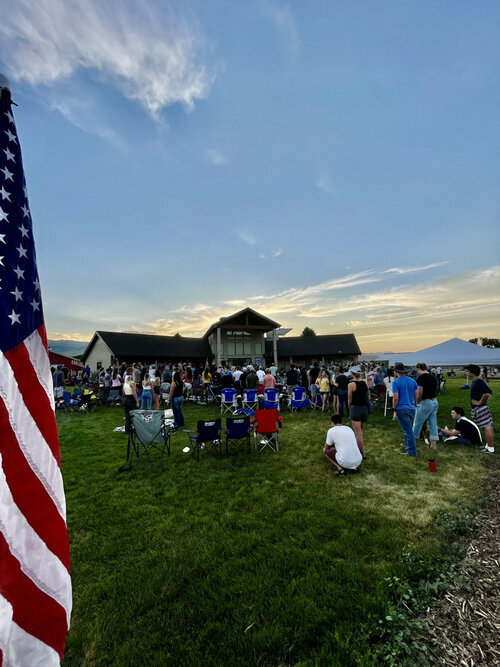 Families gathered at the ranch