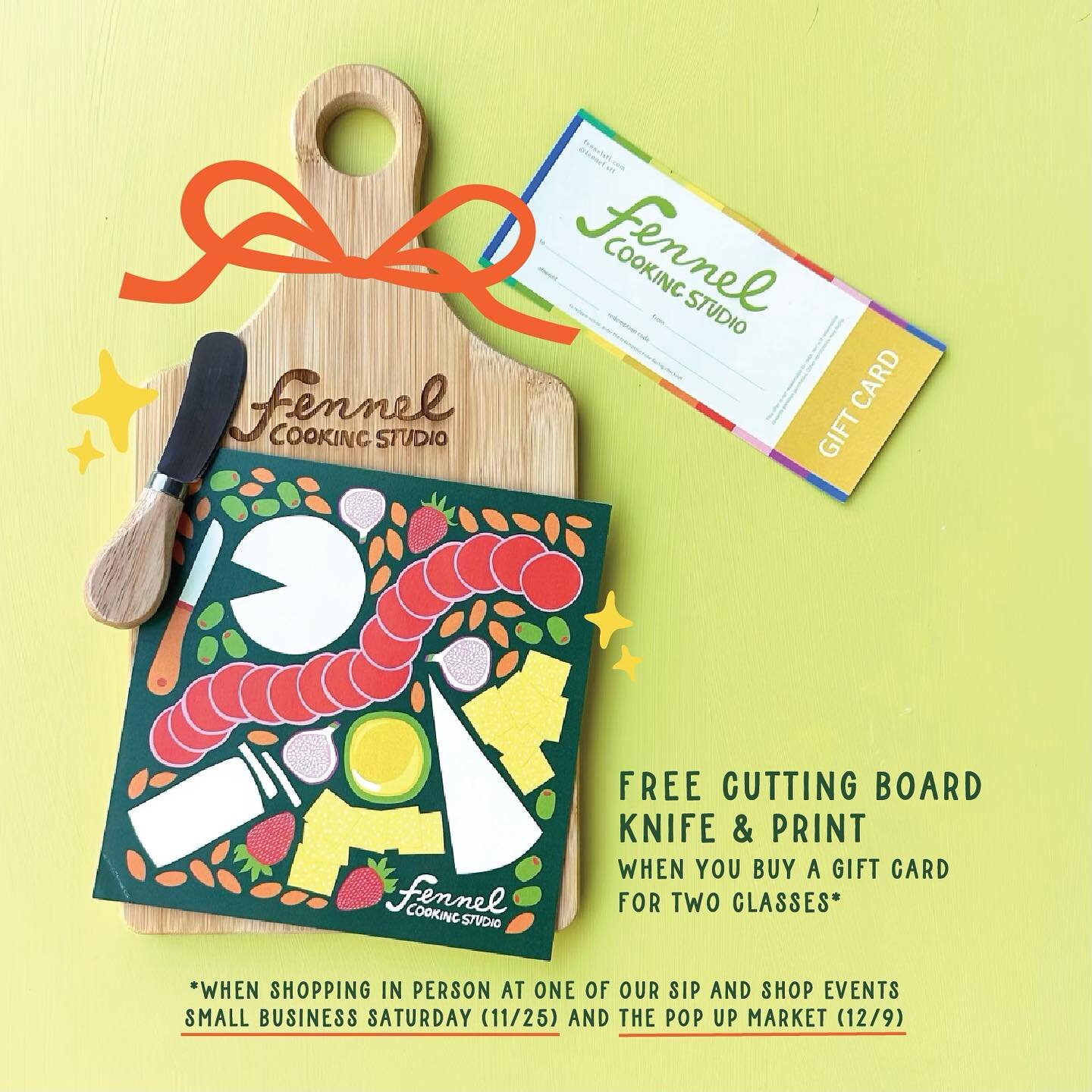 How obsessed are we with these charcuterie prints?!?! 🧀🤩✨

Get a free charcuterie setup (engraved cheese board, cheese knife, and charcuterie print that has a build-your-own-board guide on the back) when you buy a gift card for 2 classes. It&rsquo;
