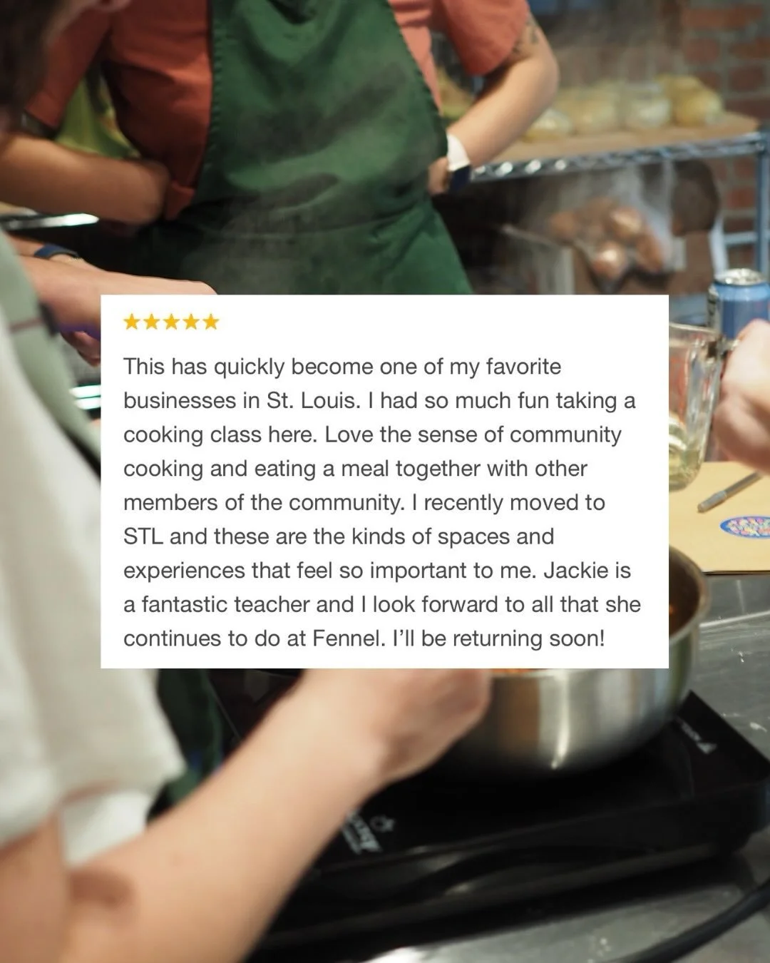 A few of our favorite recent ⭐️ ⭐️ ⭐️ ⭐️ ⭐️ reviews

Leaving a review is like a little love note for our team. We love hearing about your positive experiences at Fennel. 

Want to see what all the hype is about? We have class openings through April! 