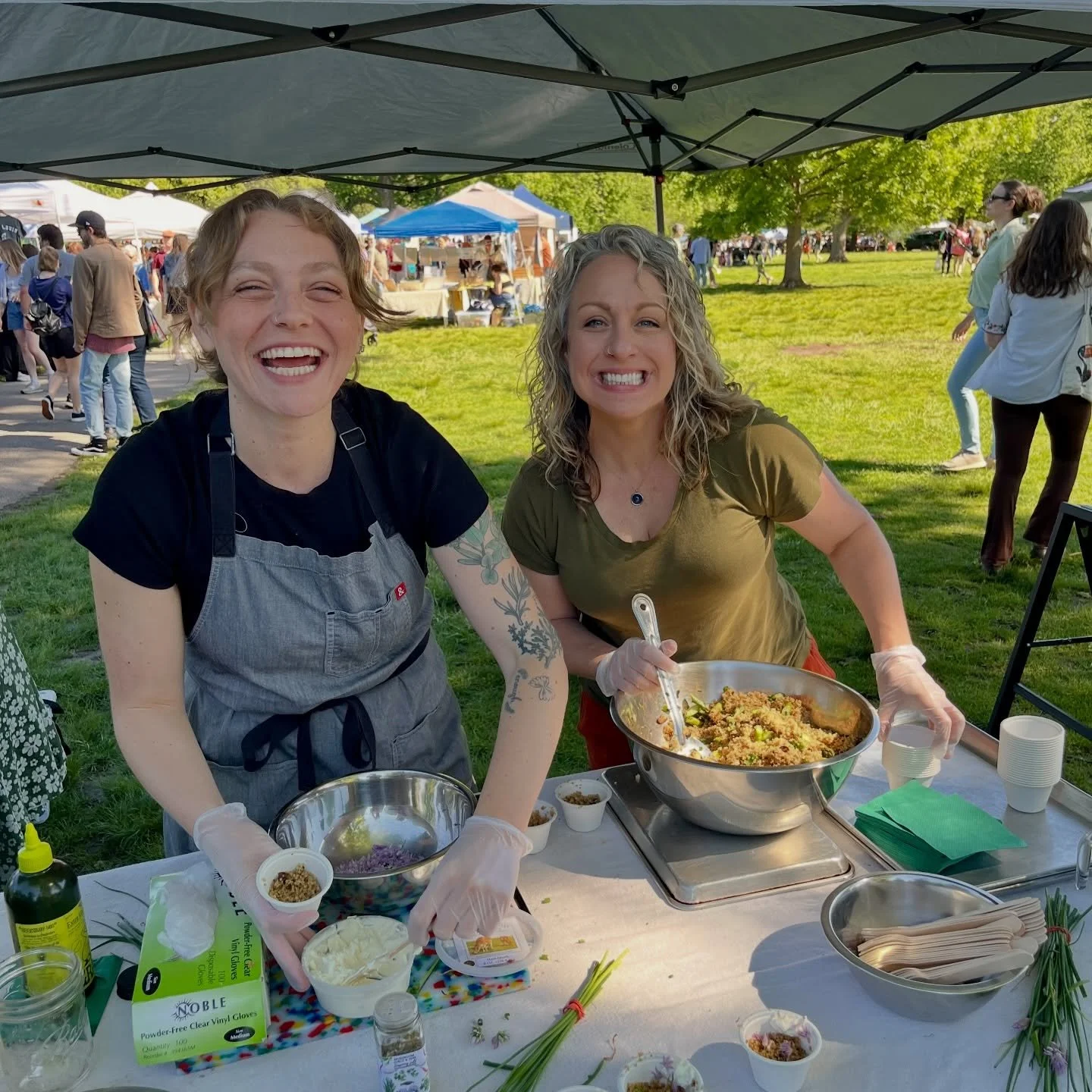 One weekend, two farmers market demos! This is my dream life 🥹

Getting to celebrate local ingredients and get creative at the market is my favorite thing. We have so many incredible farmers and makers in STL and I&rsquo;m honored I get to cook what