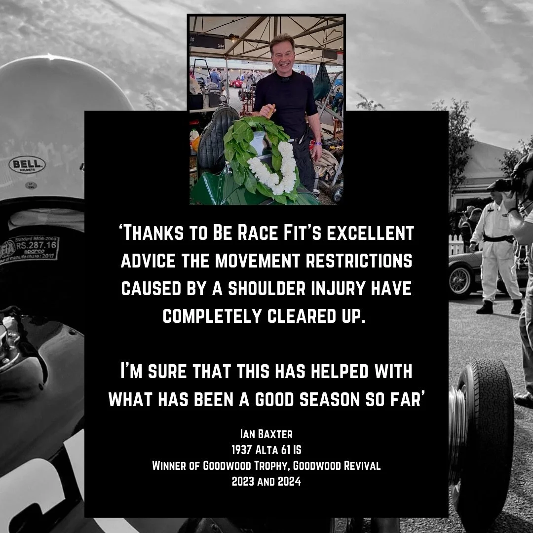 Hear from someone we work with 🤙🏼🏁

#testamonial #beracefit #rehab #motorsport #coach #motorsportsfitness #goodwoodrevival #insight #insta