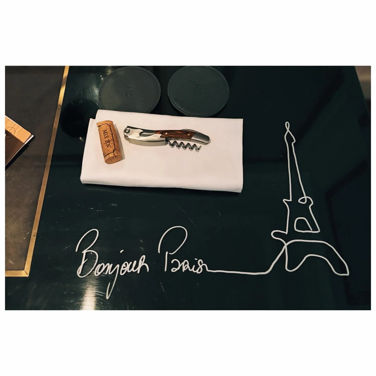 In the meantime, I went back to Paris for 2 days.

My @airfrance flight from NY-Paris happened to align with the debut of two dishes from chef @danielboulud (he will have four on the menu this spring), and Chef himself was at the door of the plane gr