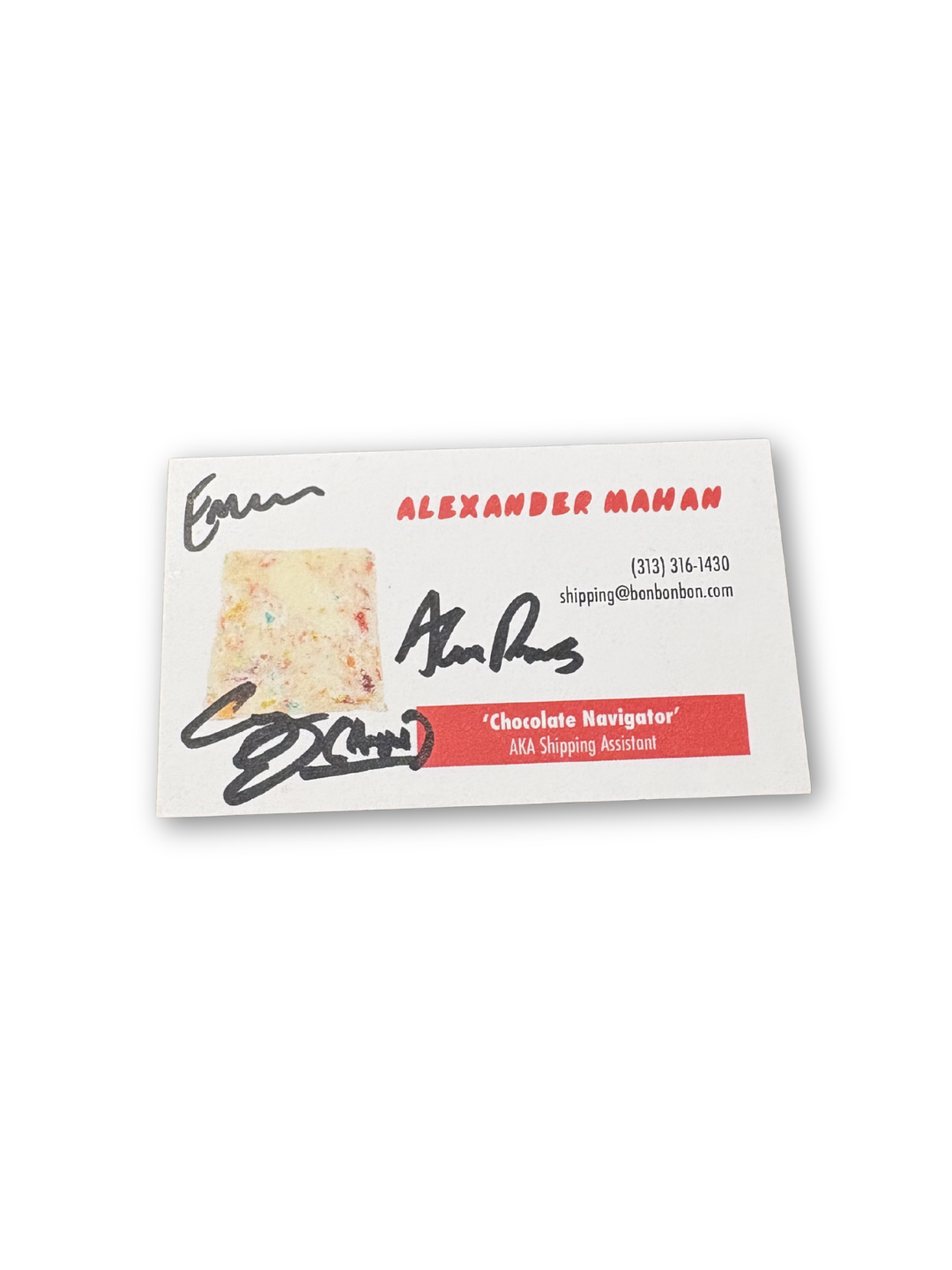 Alex Mayhem's Business Card (SIGNED)