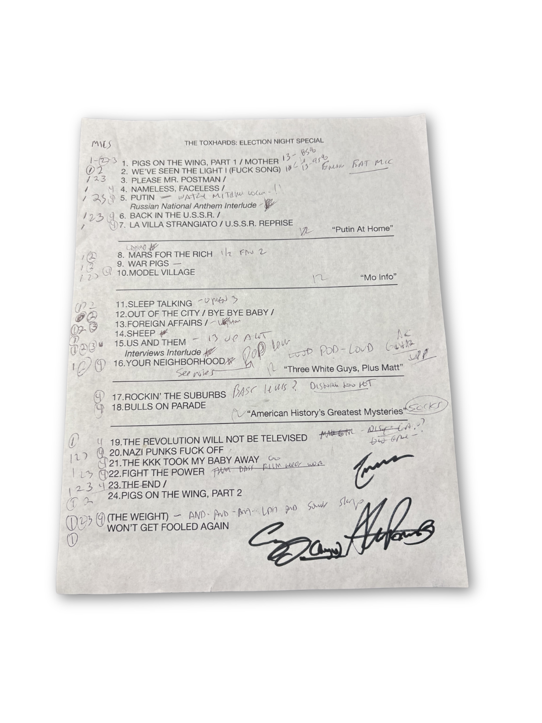 Setlists (SIGNED)