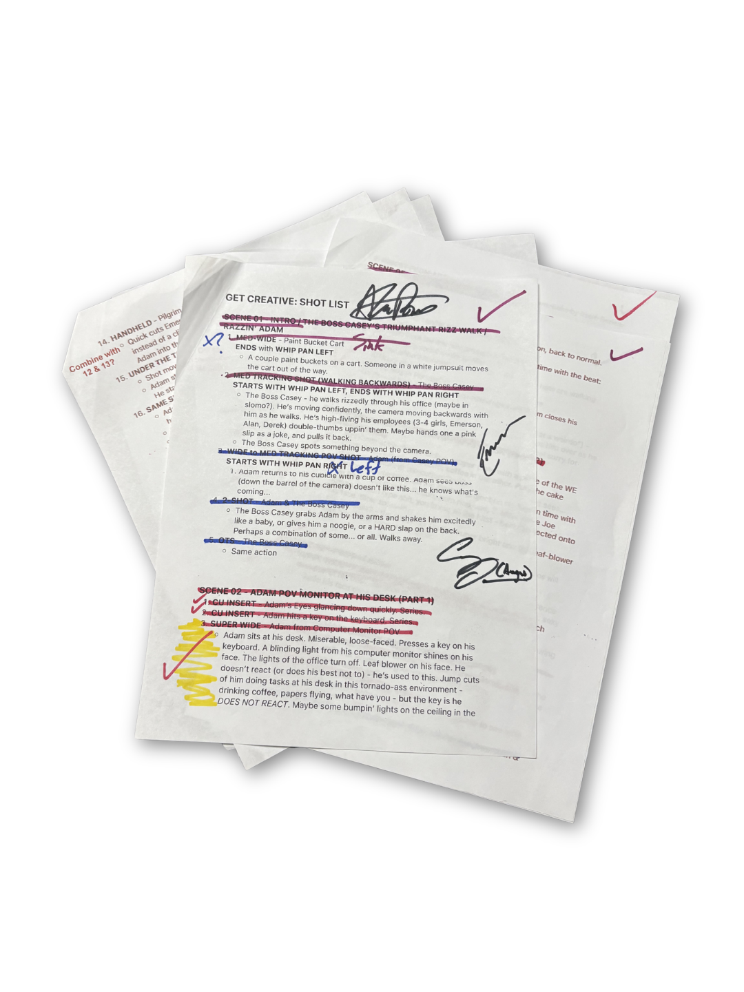 Get Creative! Or Get Radicalized! Shot List (SIGNED)