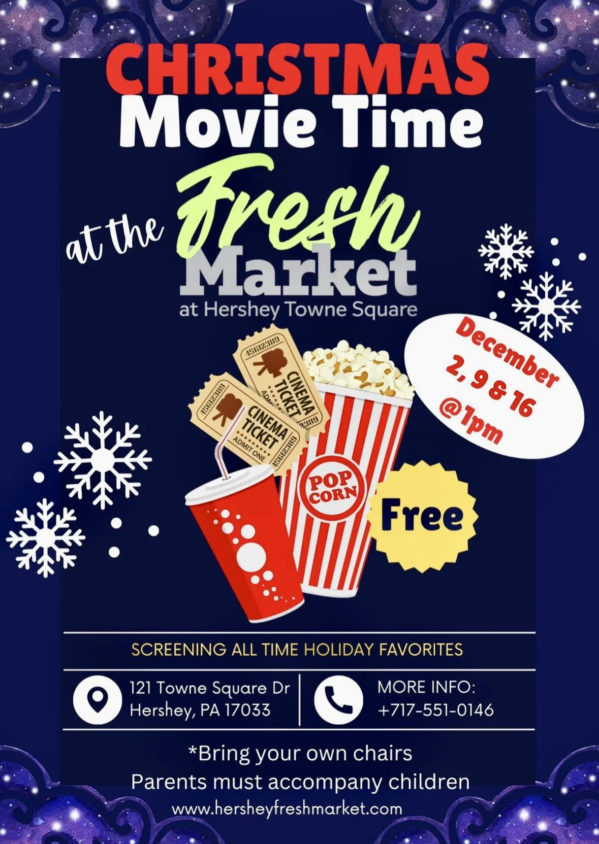 Christmas Movie Time at Fresh Market Hershey!