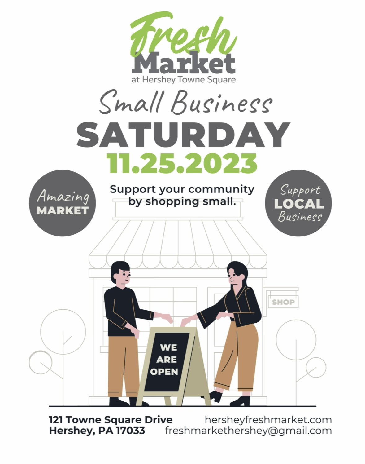Support local on Small Business Saturday at Fresh Market Hershey!