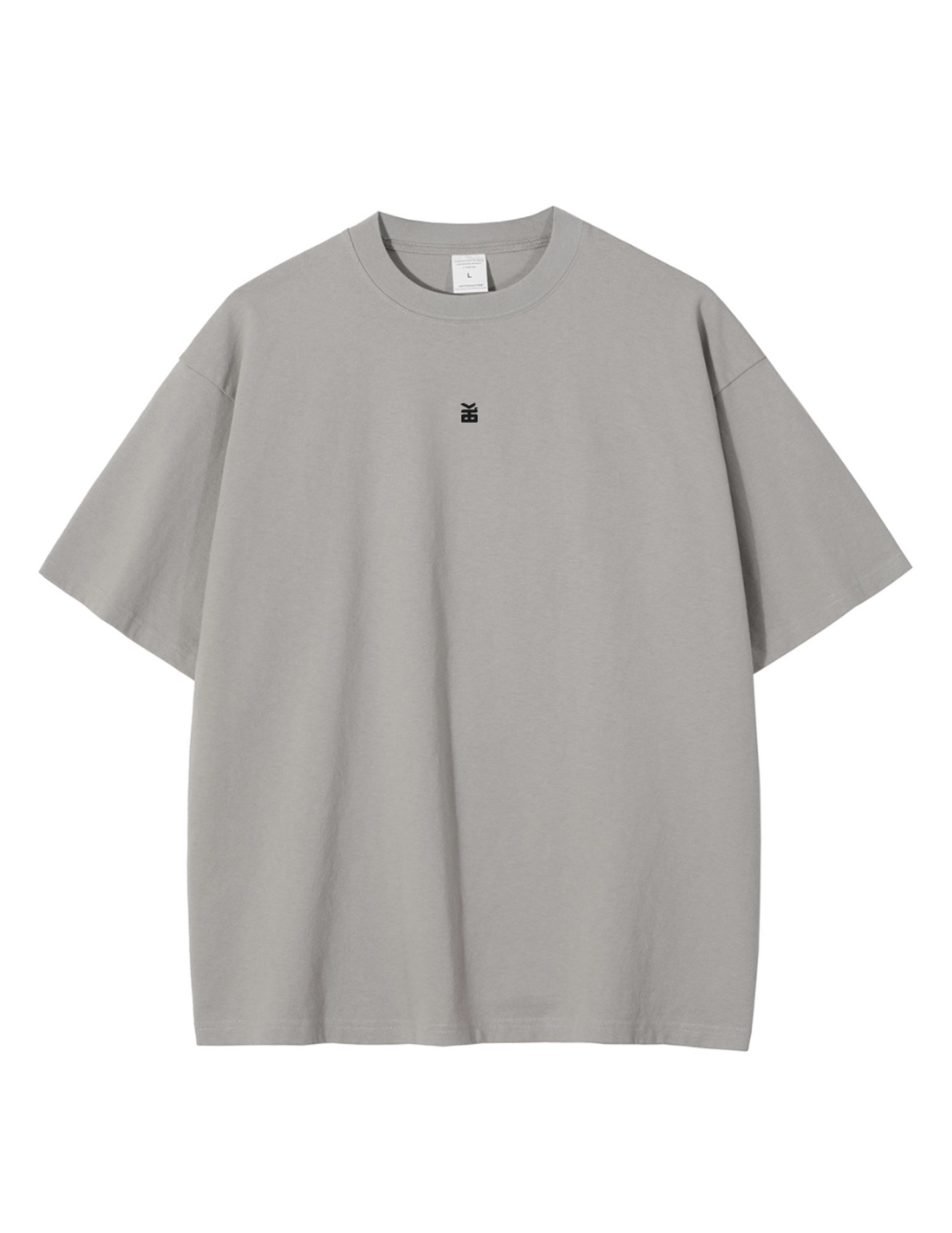 Oversized Embroidered Crew T-Shirt Ngatso Exclusive Gray.jpg