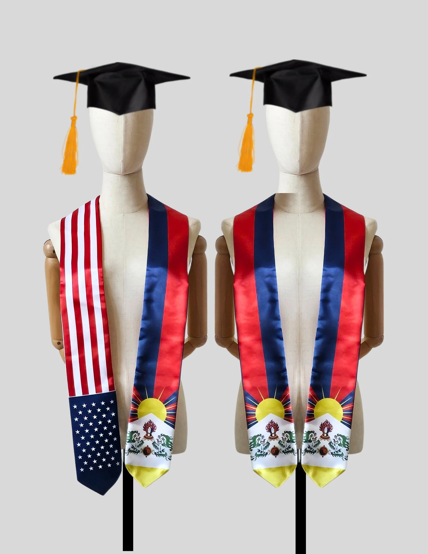 Graduation Sash Tibet Flag.jpg