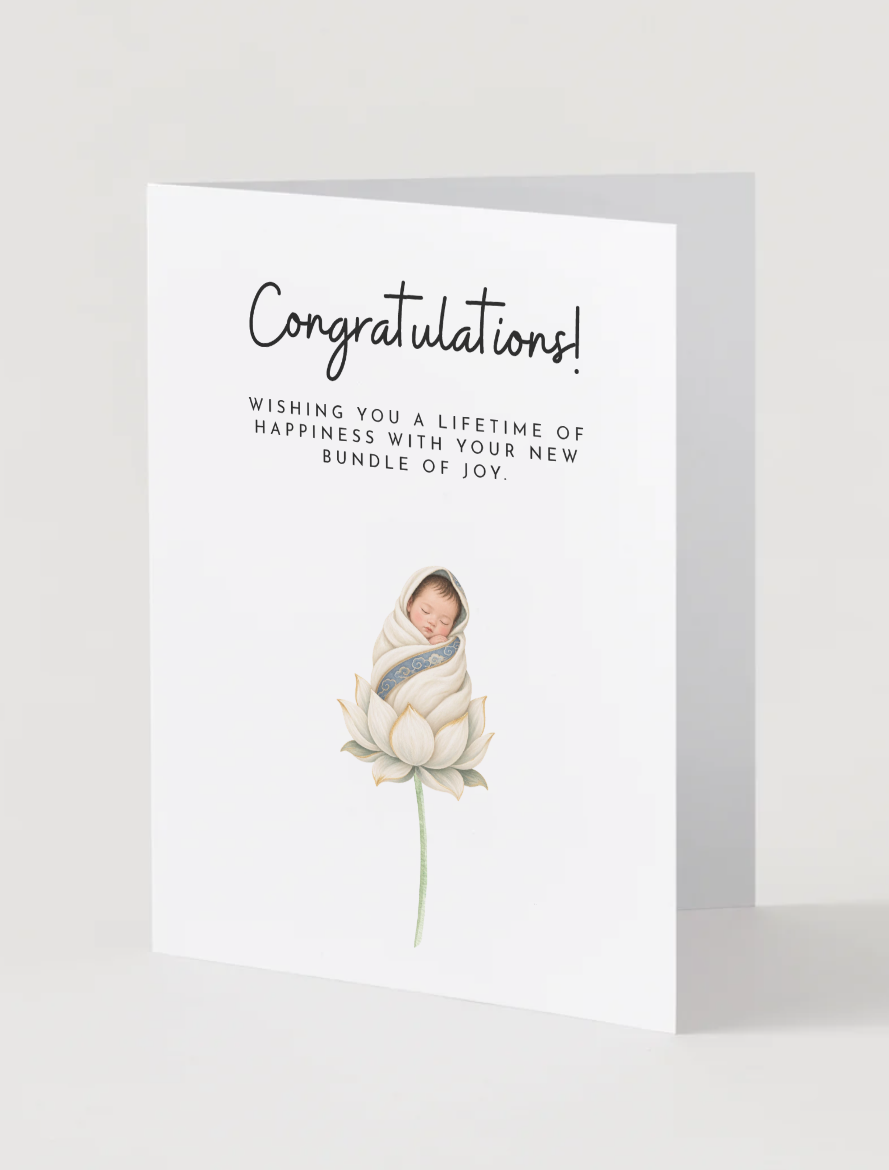 Baby born Lotus Tibetan greeting card.png