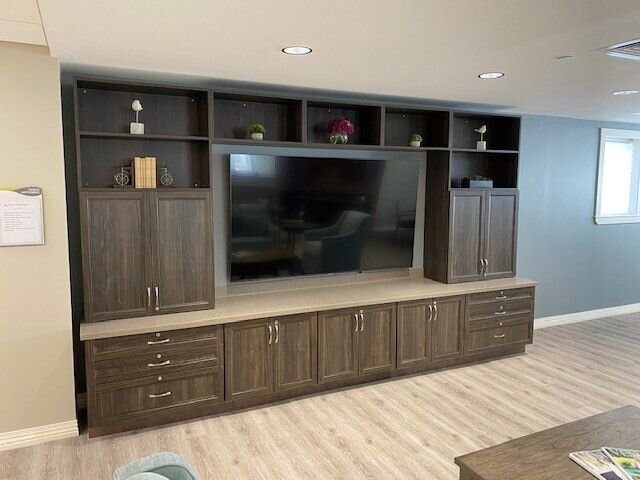 it is a great day when you see multifamily clients pointing out how they love the look of your custom casework!