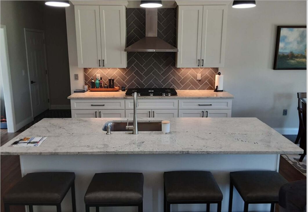 I love seeing the client's faces after an install is complete. They go from seeing images on a computer, seeing the full slabs, seeing the pieces at delivery. Seeing the faces light up when the product is complete is an amazing feeling.