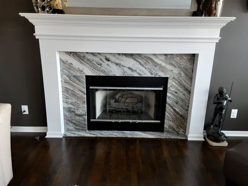 I love working with clients on these smaller projects where you can have the stone play a role in the design to help the room flow.