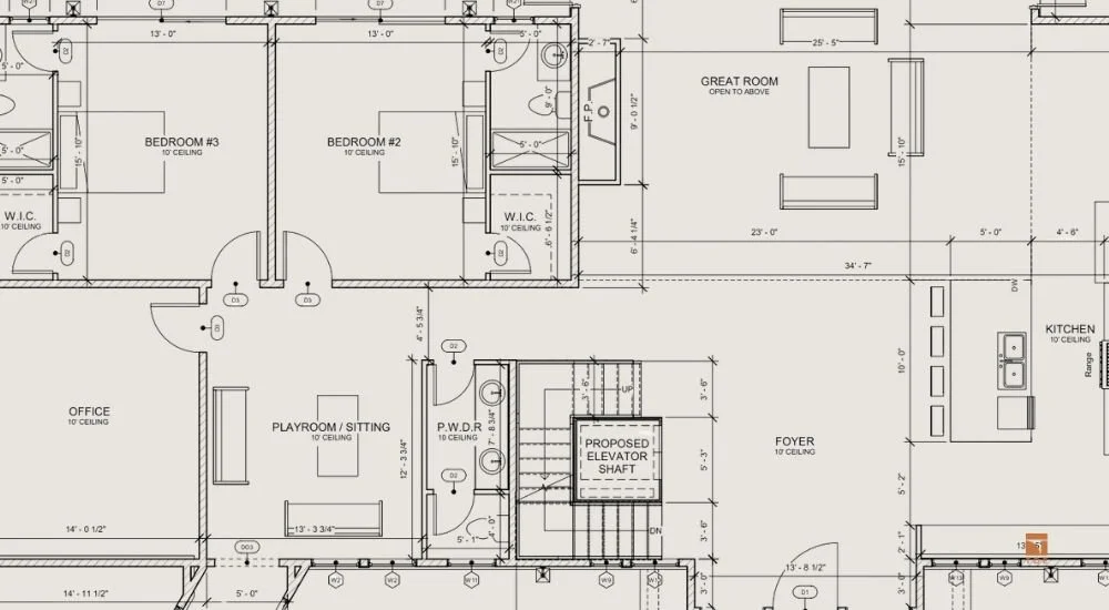 Cabin Lake House Custom Home Floor Plan — Tangent Design and Engineering
