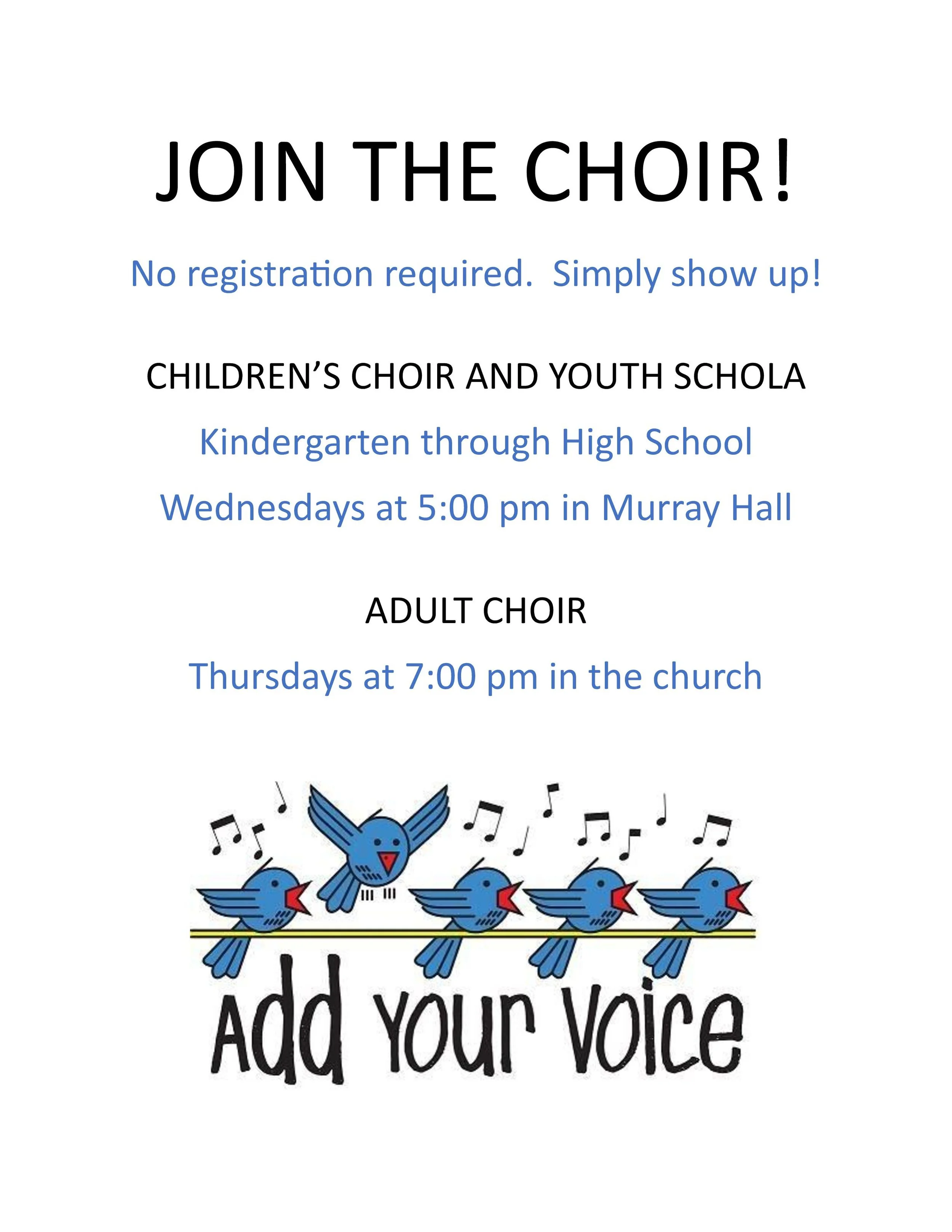 Choir Sign Inquire Within In Join the Choir โ Saint Charles Borromeo Catholic Church