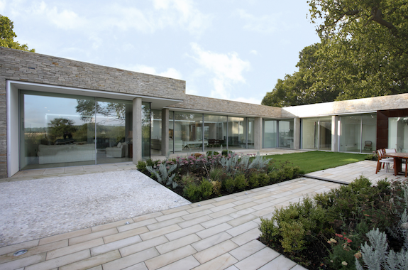 garden grabbing moderninst villa sunken in ground