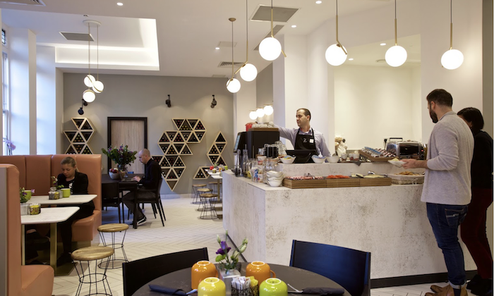 Central London hotel lobby grade II listed building Cocent Garden Z Hotels