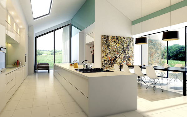 Barn conversion extension modern kitchen dining room