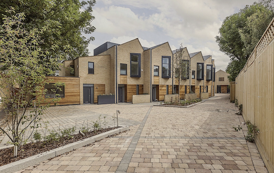 infill development terraced dwellings houses new build 