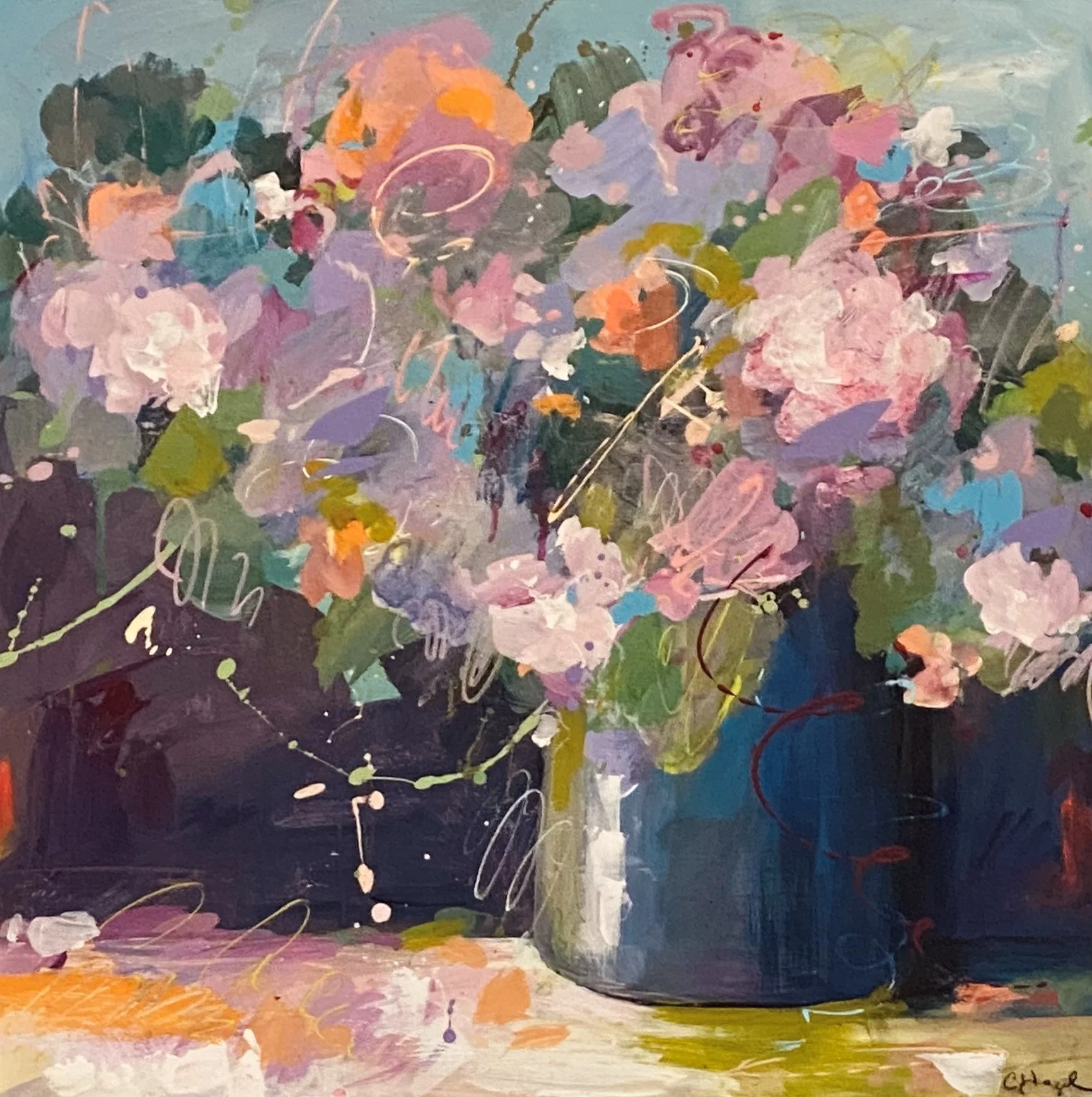 Hazel, Cathy 5 Hydrangea 18x18 Acryclic.jpg