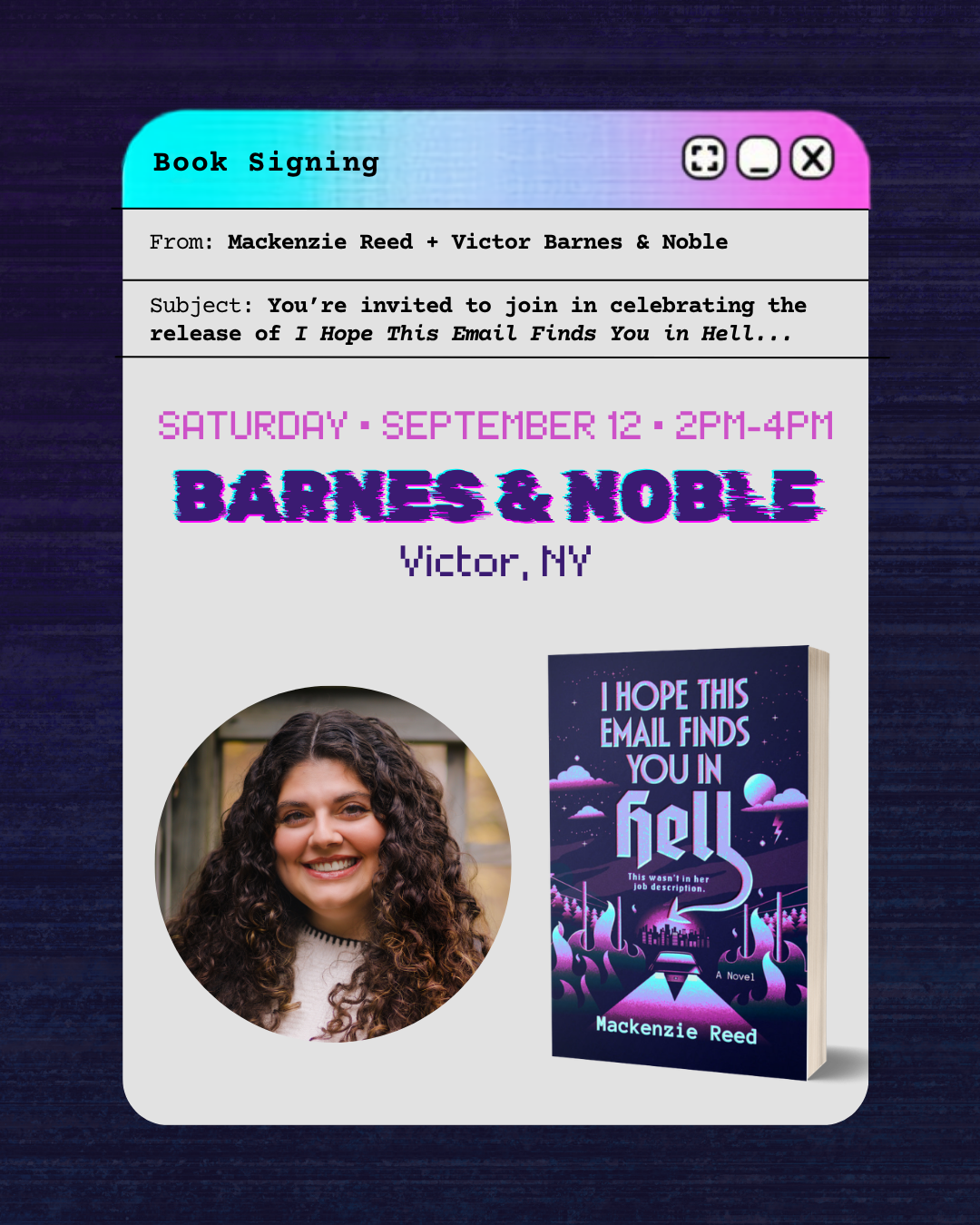Victor Barnes and Noble Signing – I Hope This Email Finds You in Hell