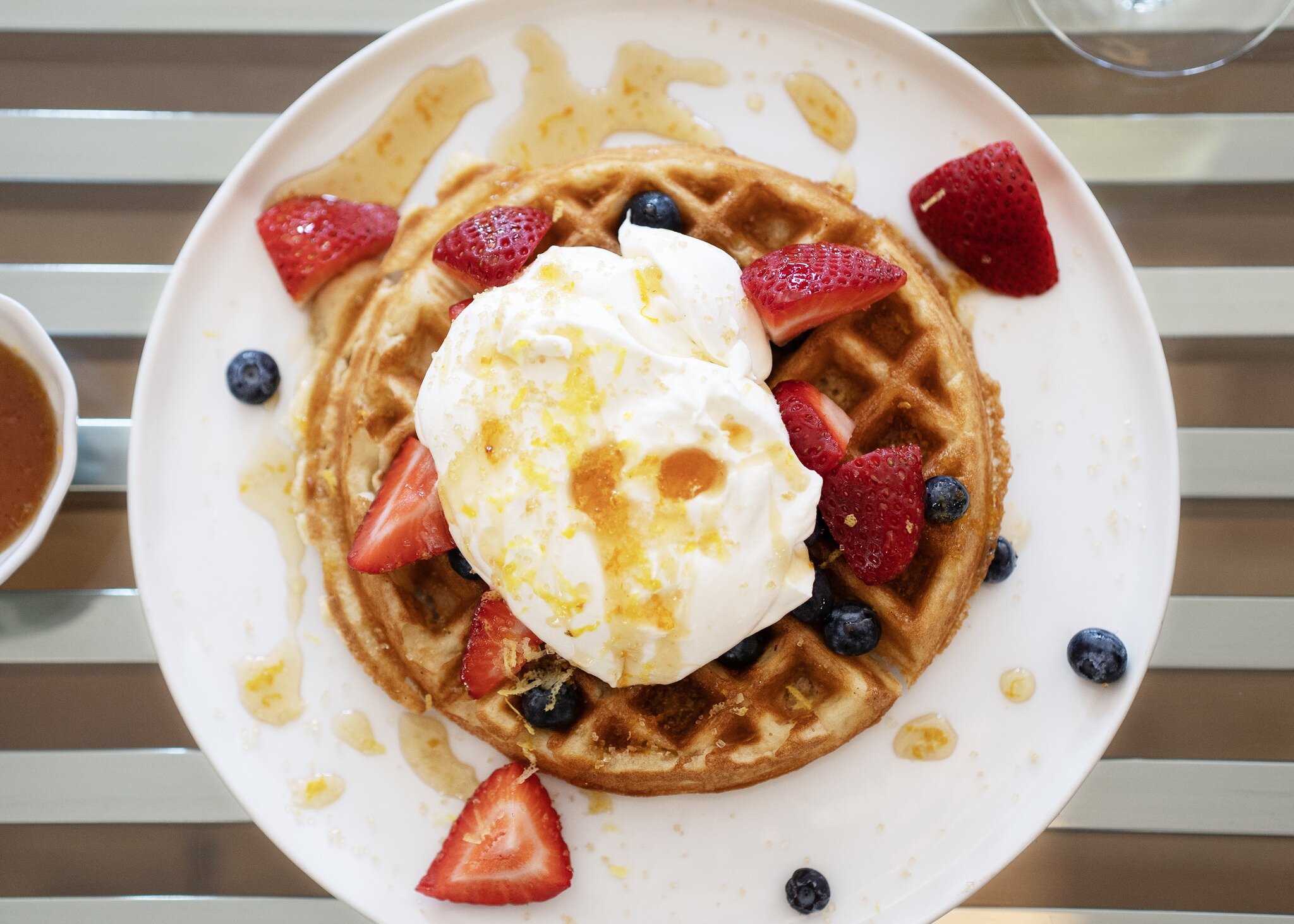 Its just about brunch time at Vintage, baby! Come for waffles &amp; wine and then roll right into Champagne Social Club at 3 PM. 

We also have live music by @desiandcody tomorrow from 3-5 PM!