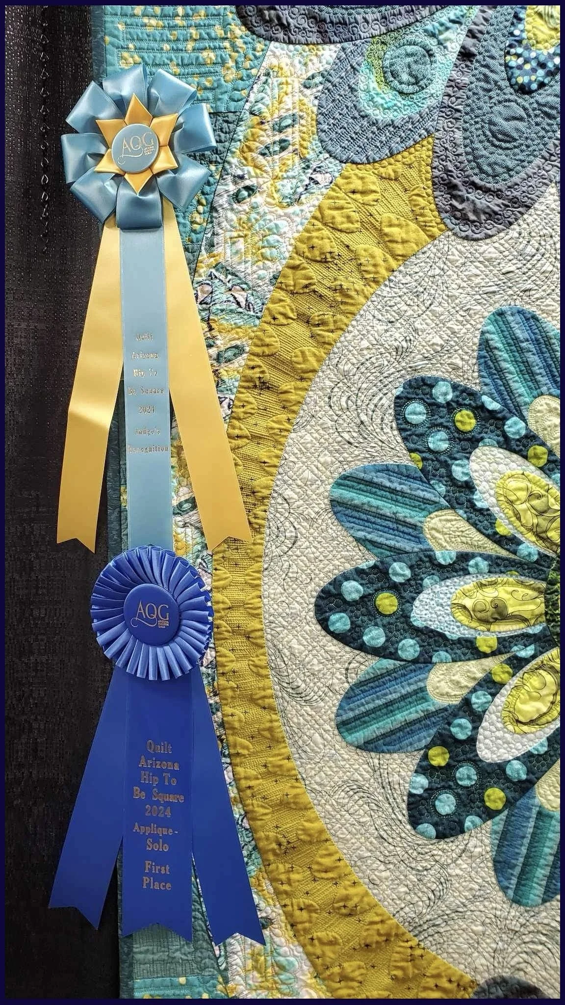 Judge's Choice and First in the Applique Category at the Arizona Quilters Guild 2024 show