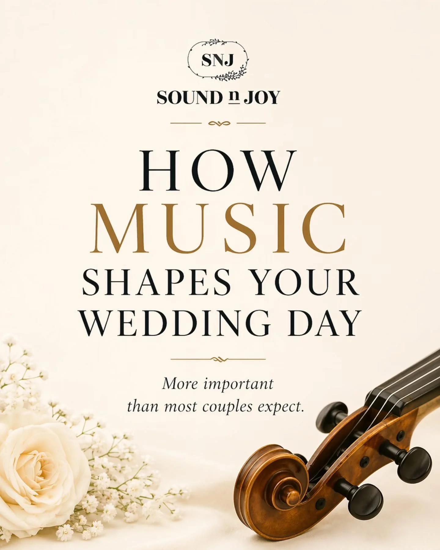 Music doesn&rsquo;t just fill the silence.
It shapes the entire experience of your wedding day.

From the very first note your guests hear,
to the moment you walk down the aisle&mdash;
live music sets the tone, controls the flow,
and creates memories