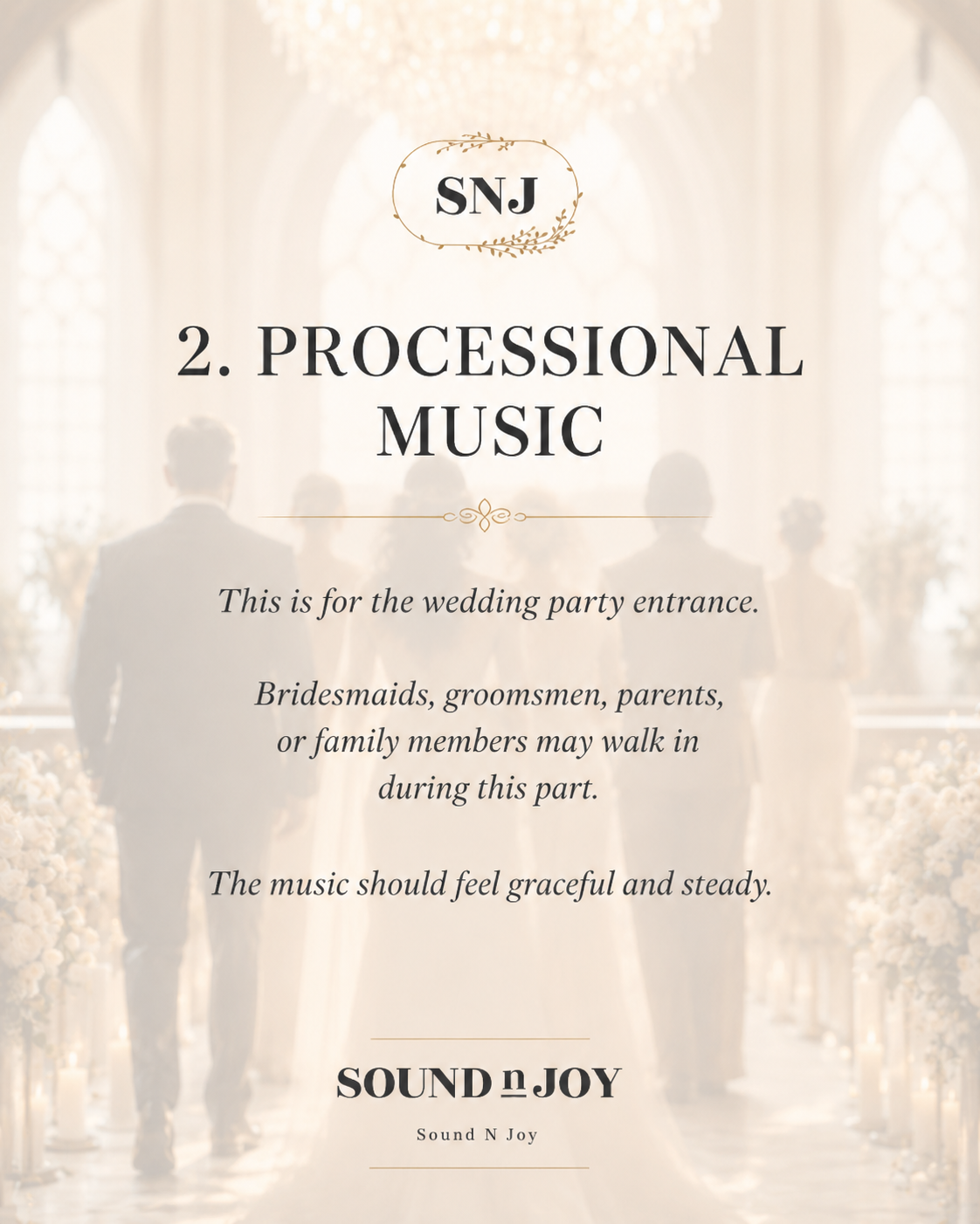 Processional music for a wedding party entrance performed by live wedding musicians in New Jersey.