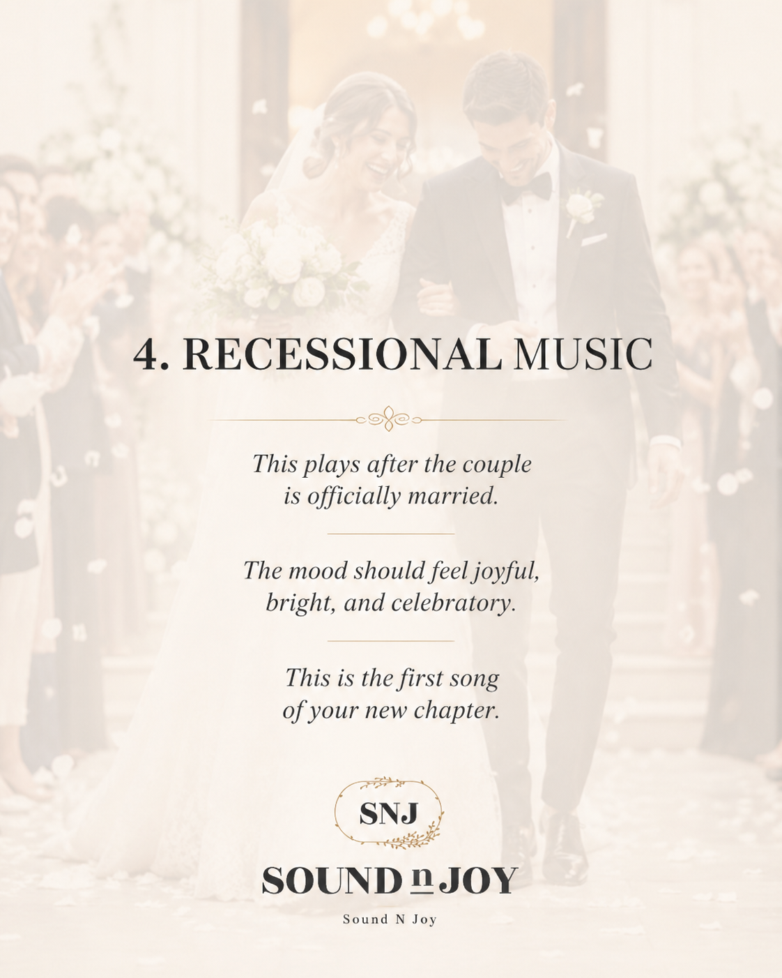 Wedding recessional music performed by live wedding musicians after the ceremony in New Jersey.