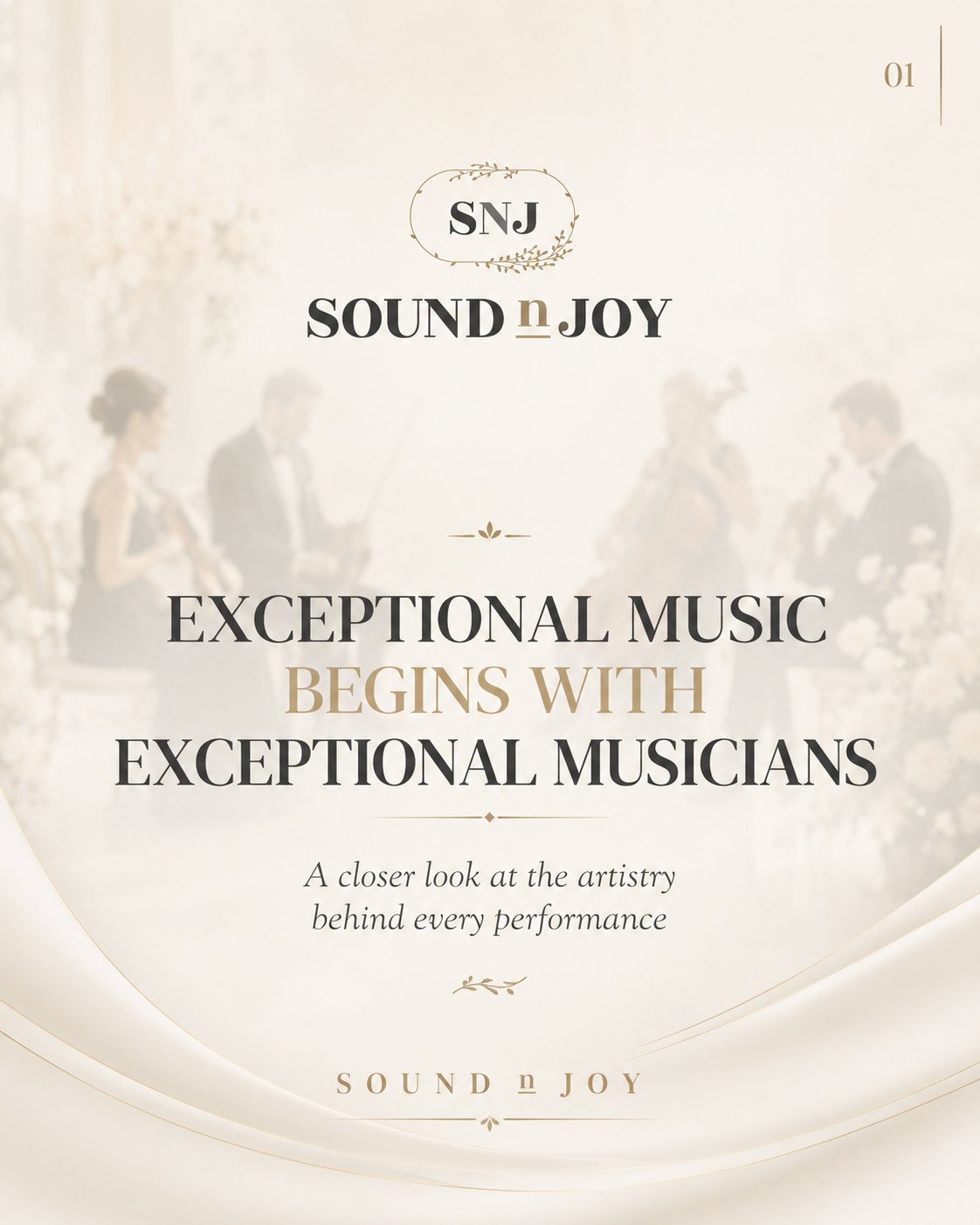 Luxury wedding string quartet NJ guide explaining why exceptional wedding music begins with exceptional musicians.