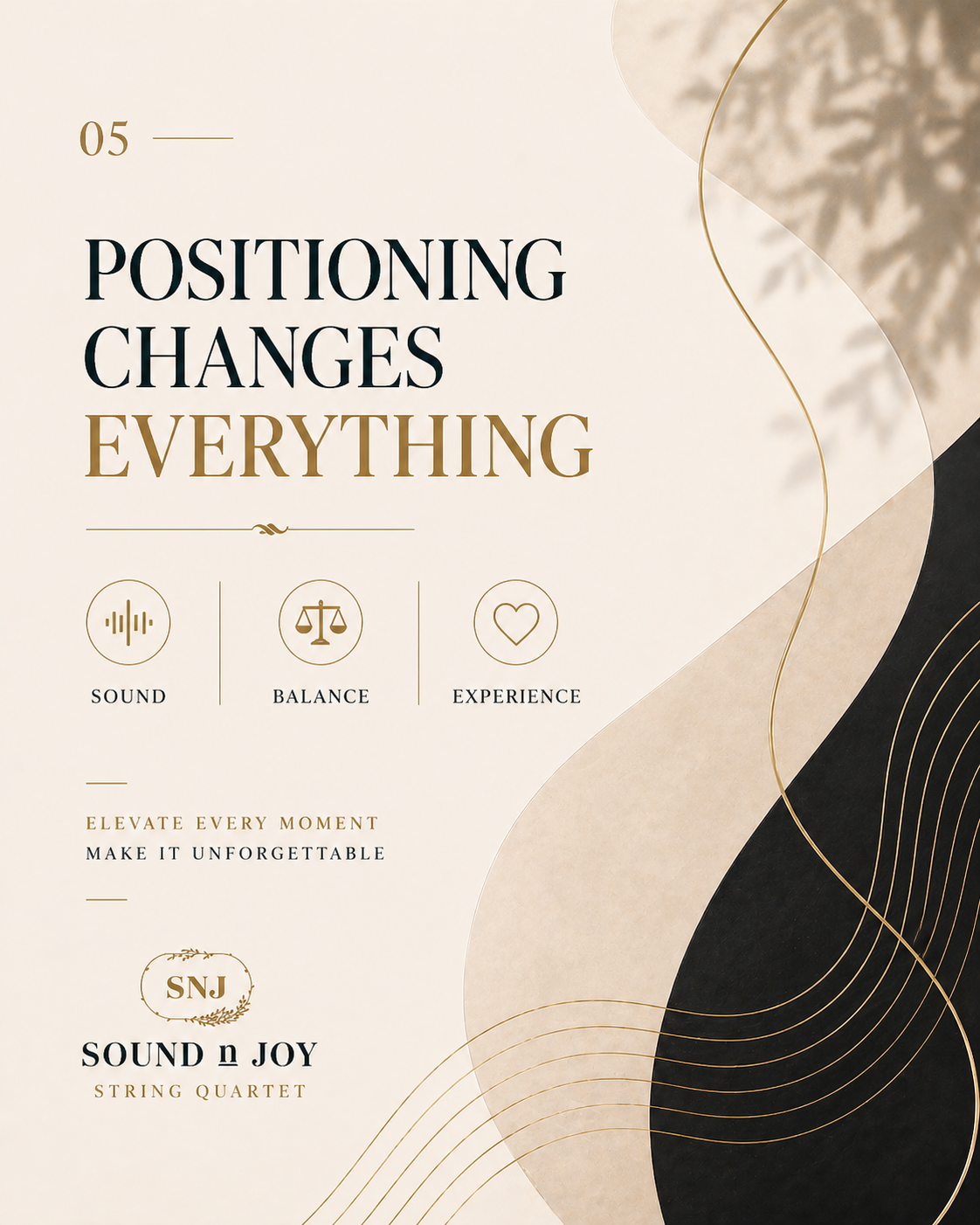 Wedding string quartet placement strategy improving sound quality, guest experience, and ceremony flow.