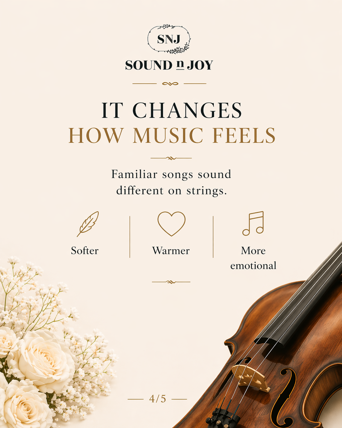 live string quartet transforming familiar wedding songs emotionally